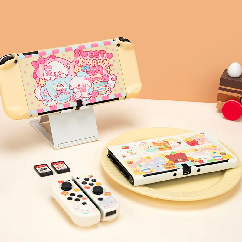 

Для Nintendo Switch OLED Kawaii чехол Аксессуары жесткий чехол мультяшный Мягкий защитный чехол из ТПУ Для Switch NS консоль игры