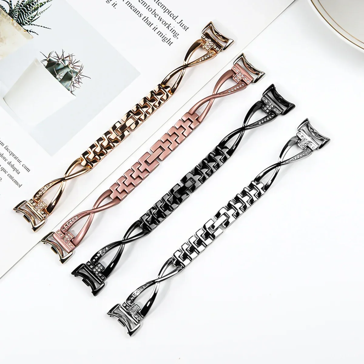 Stainless Steel Strap for Xiaomi Mi Band 8 Material Metal Wistband for Xiaomi Mi Band 9 women Smart strap accessories bracelet