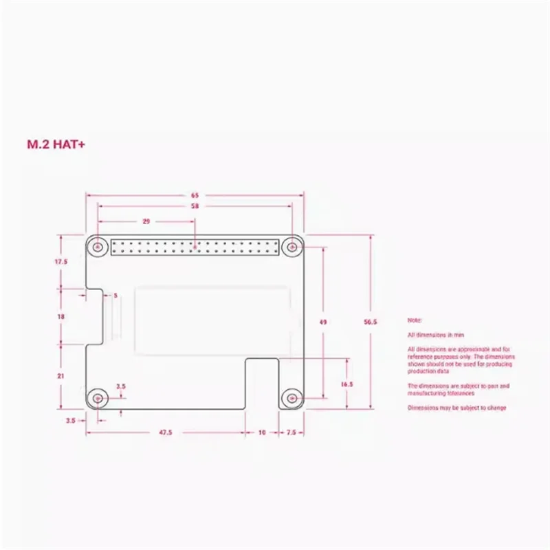 Raspberry Pi 5 AI Kit Artificial Intelligence Kit M.2HAT+