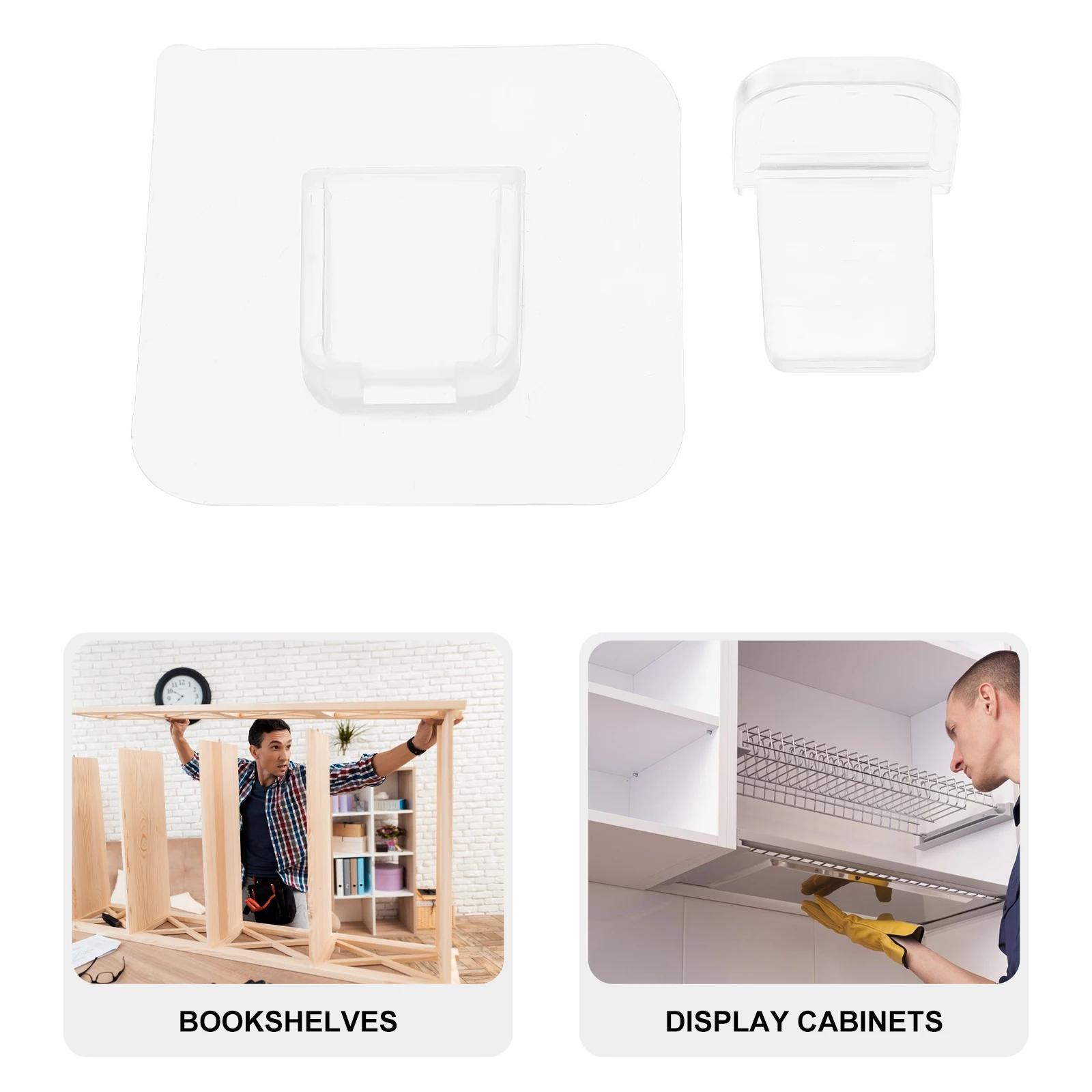 

24Pcs Adhesive Shelf Support Punch Free Closet Dividers for Furniture Adhesive Shelf Support Closet Partition Pin