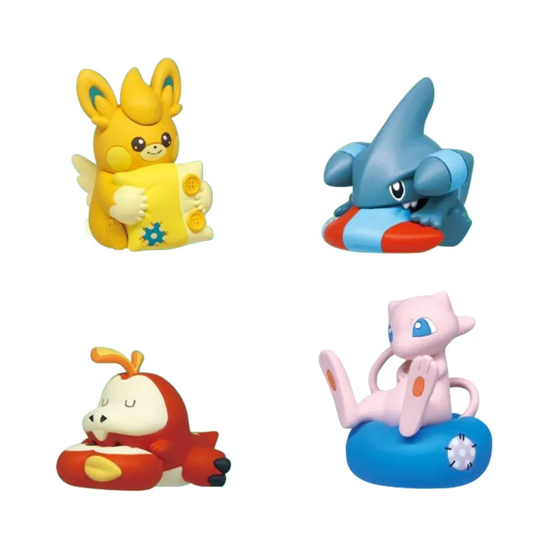

Gashapon, and Small Figurine Ornaments of Mew, Fuecoco, Gible, and Greedent poke poke figures anime gift items for children