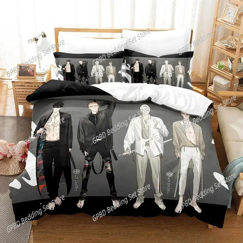 19 Days Bedding Set Single Twin Full Queen King Size Bed Set Adult Kid Bedroom Duvet cover Sets 3D Printing Anime Bed Sheet Set