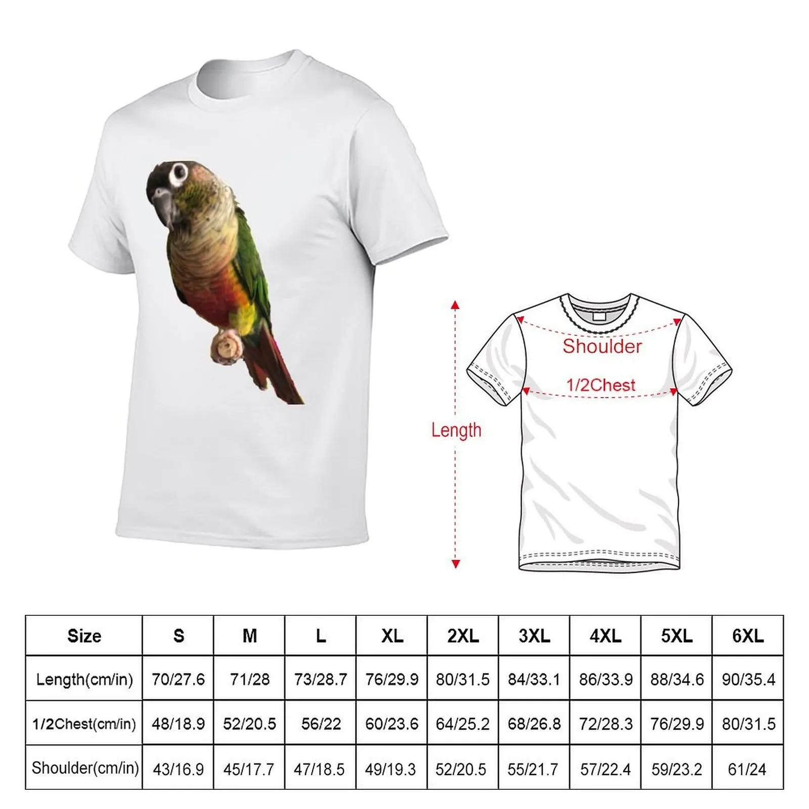 Green Cheek Conure design Conure Small Parrot Parakeet Parrot lover T-Shirt Creative Graphic Tee Shirt
