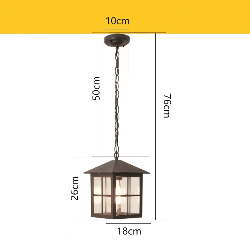 Outdoor Pendant Lights Black Lamp Garden Glass Lamp Shop Outside Light Bar Brown Chandelier Lighting Include Bulb