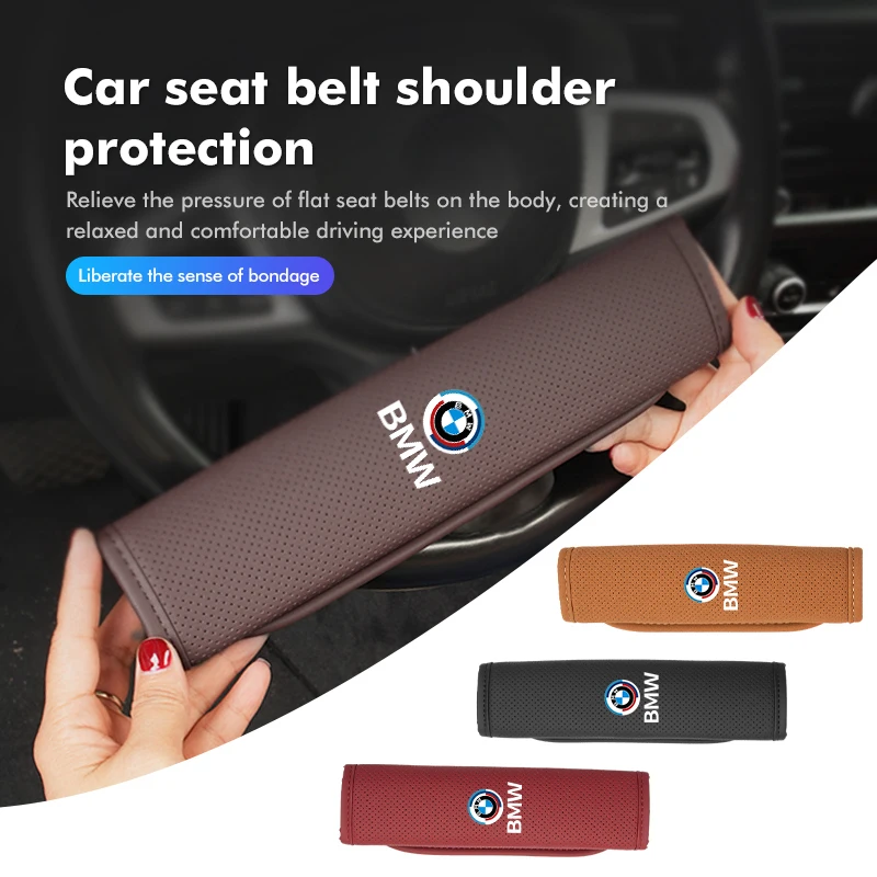 2 шт. кожаный автомобильный ремень безопасности, наплечная накладка, аксессуары для BMW F40 F30 F34 F48 F39 G42 G05 G06 G07 G20 G30 G32 G22 G23