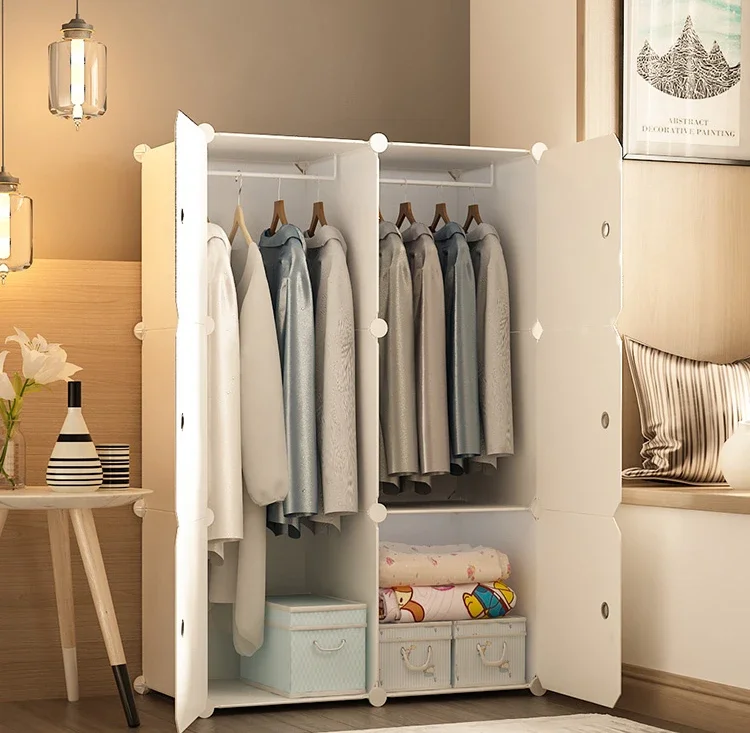 

Simple wardrobe rental room home bedroom Modern simple wardrobe sturdy storage cabinet