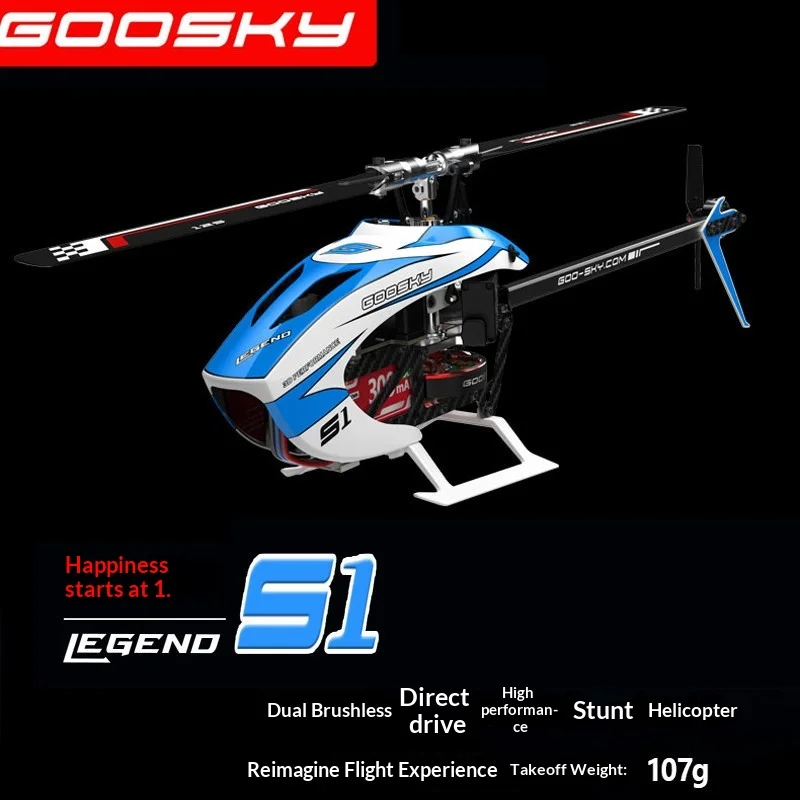 Goosky S1 Rc Helicopter 3D Stunt Airplane Model Dual Brushless Direct Drive High Performance 107G Takeoff Weight For Hobby Fans