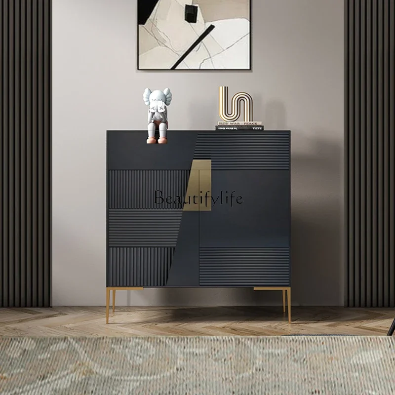 

Light luxury ultra-thin shoe cabinet Italian porch simple storage Nordic decorative side cabinet