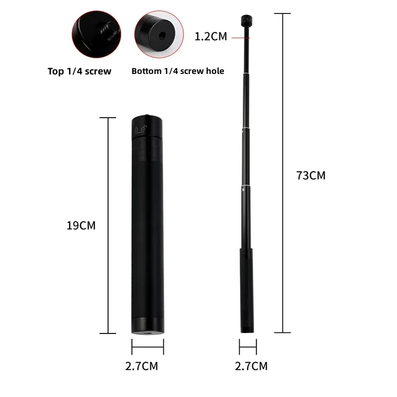 2in1 Metal holder gimbal Selfie Stick Tripod  Telescopic Lengthen Rod for DJI Osmo Pocket 3 /pocket 2 Camera  Accessories