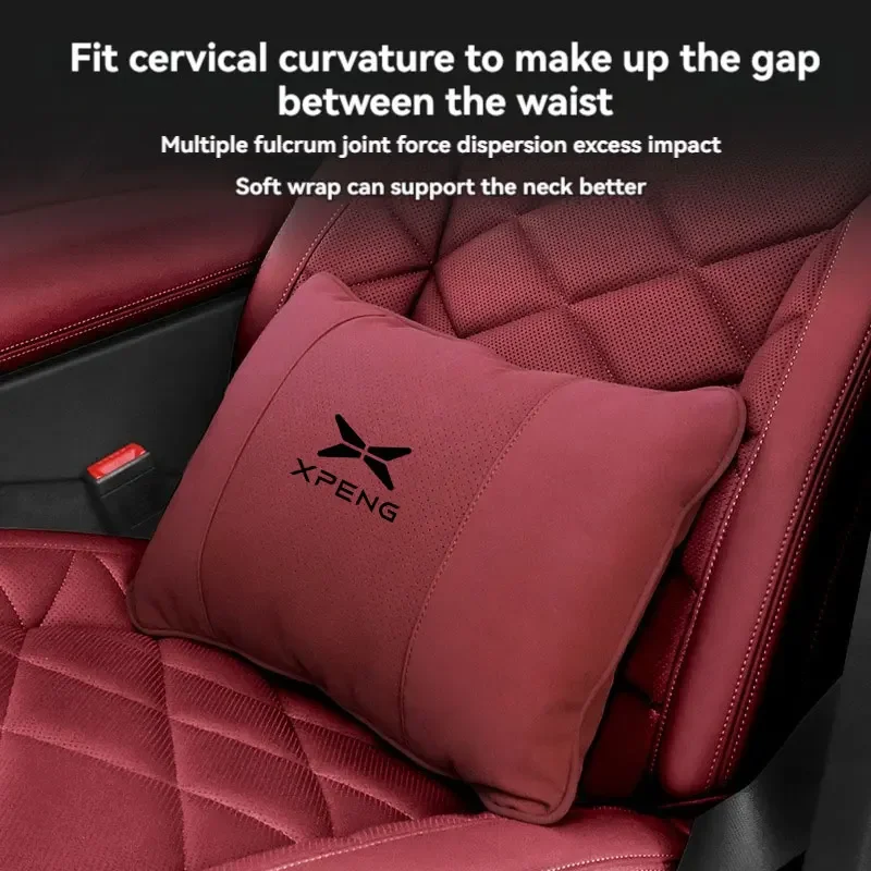 Adjustable Car S Level Neck Pillow Seat Headrest Lumbar Support Pillow Spine Protect For Xiaopeng Xpeng Car Accessories