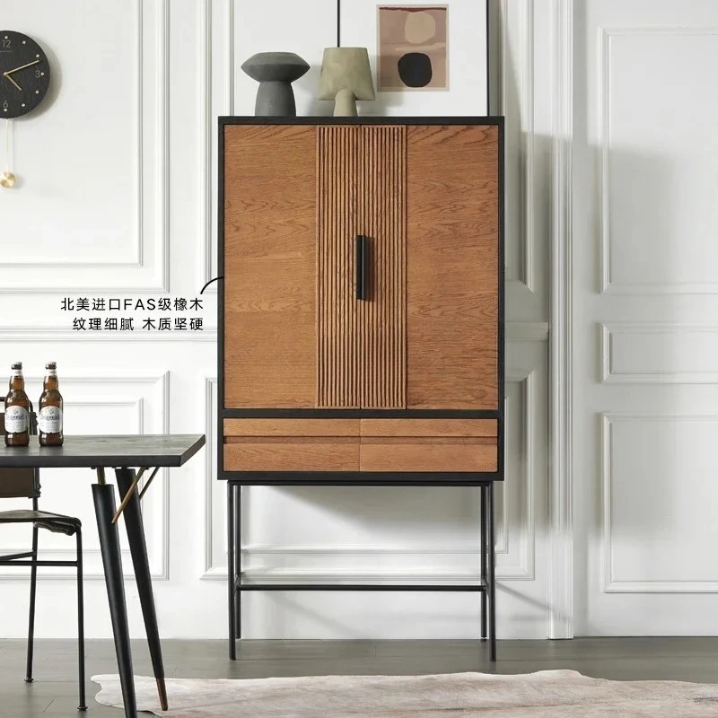 

Современное простое хранилище по цвету, ветер ваби-санди, высокий обеденный вертикальный шкаф из массива дерева, средневековый винный шкаф в стиле ретро