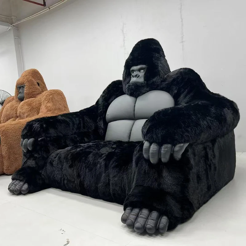Plush sofa creativity, new design indoor living room gorilla sofa