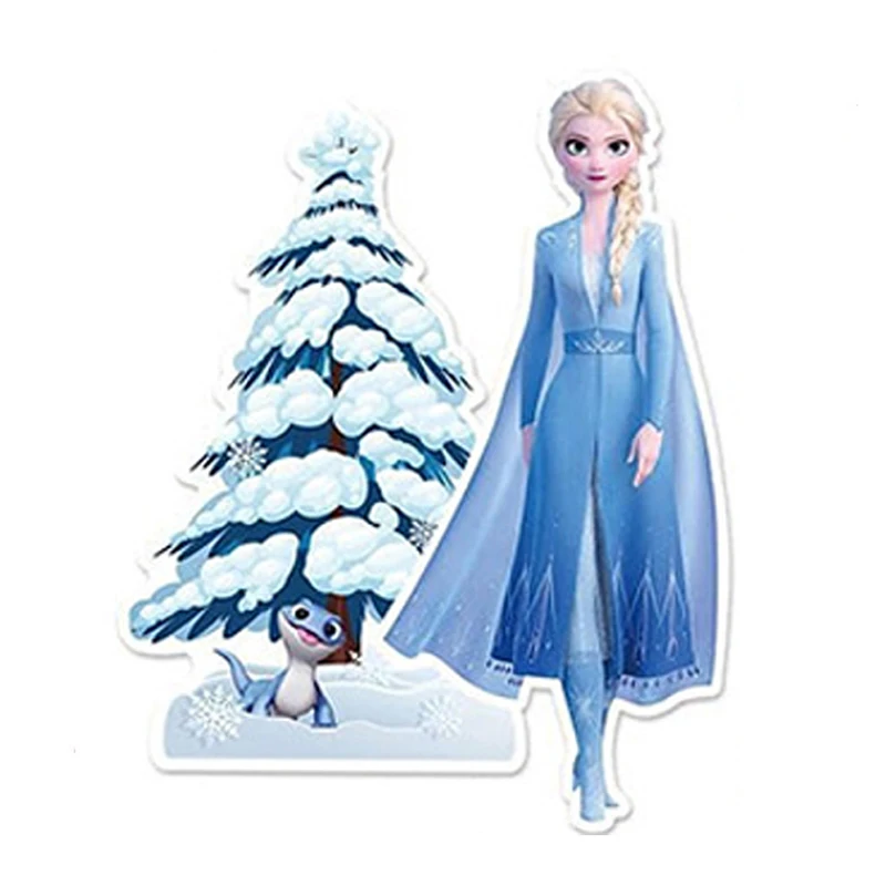 10szt Disney Frozen Elsa Queen Anna Cake Topper Paper Baby Shower Birth Cakes Desser Insert Kids Birthday Party Decoration