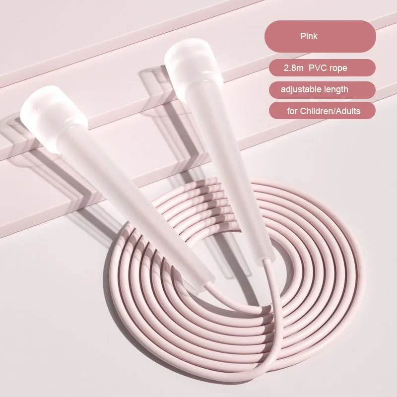 Lightweight PVC Jump Rope 2.8m Adjustable Length Skipping Rope for Kids & Adults Home Gym & School Sports