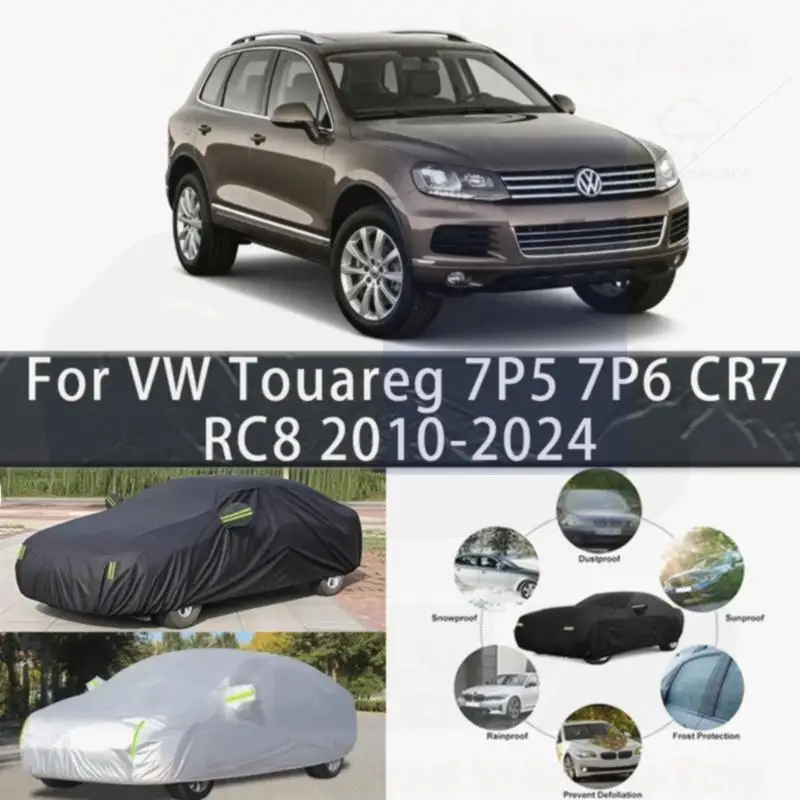 

For VW Touareg 7P5 7P6 CR7 RC8 2010 2024 Outdoor Protection Waterproof Dustproof Full Sunshade Snow Cover Car Covers