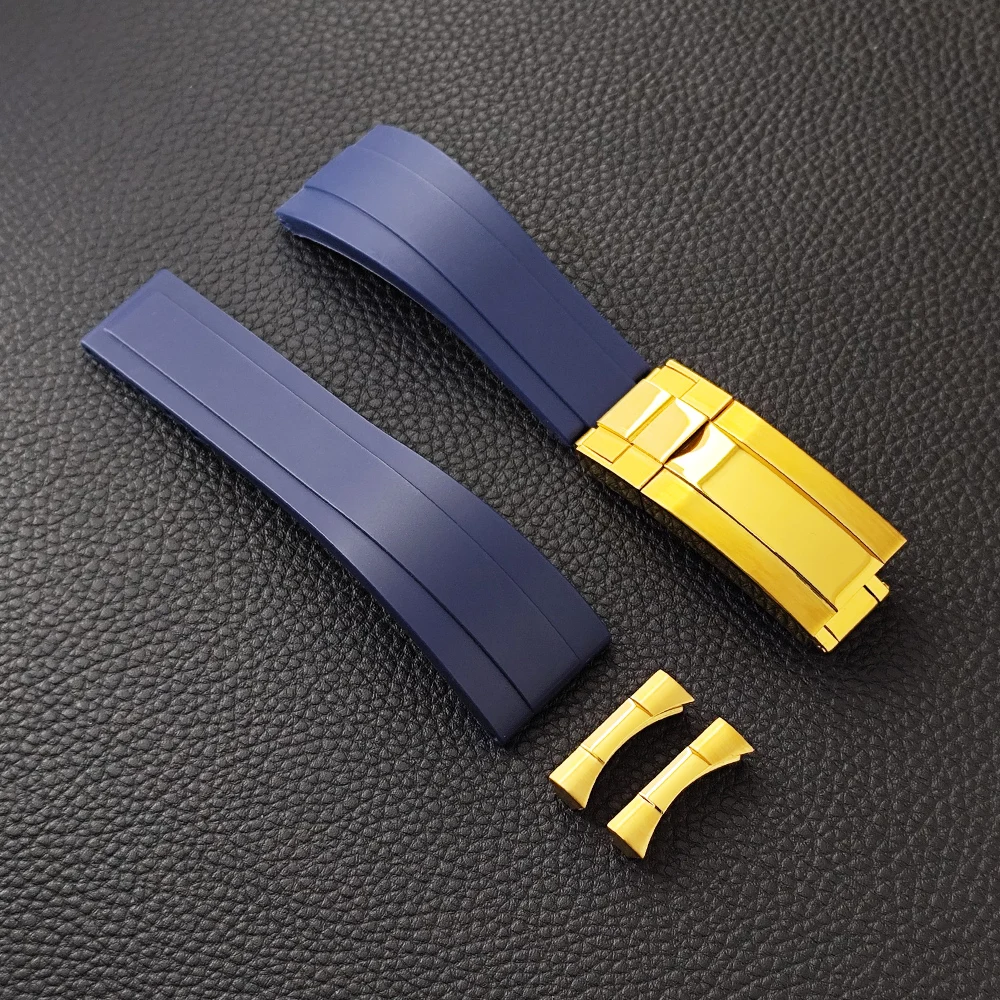 Uhrenarmband passend für 20mm breites VK63-Gehäuse, Uhrenzubehör, 20mm Gummiarmband mit gebogenen Uhrenarmbandenden, Teile für mechanische Uhren – Detail 6