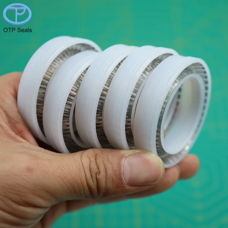 Spring seal ring for shaft UHMWPE UPE seals Three-lip ultra-high molecular weight polyethylene V spring factory customized OTP