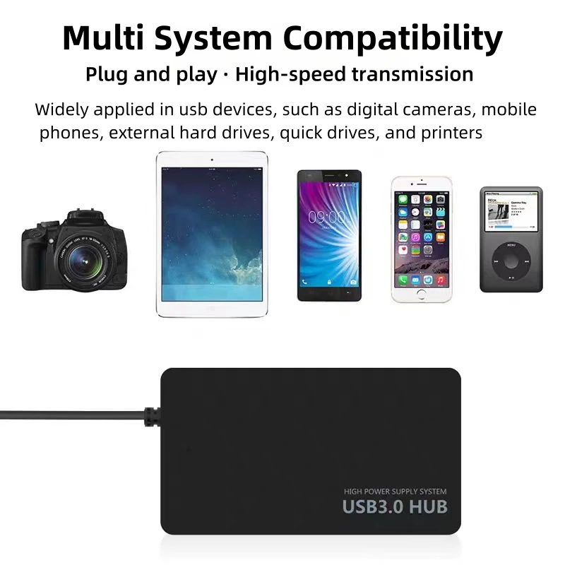 USB Hub USB3.0 4 port Type C HUB Hige Speed Data Convertor Adapter Support Multi Systems Plug and Play USB Splitter