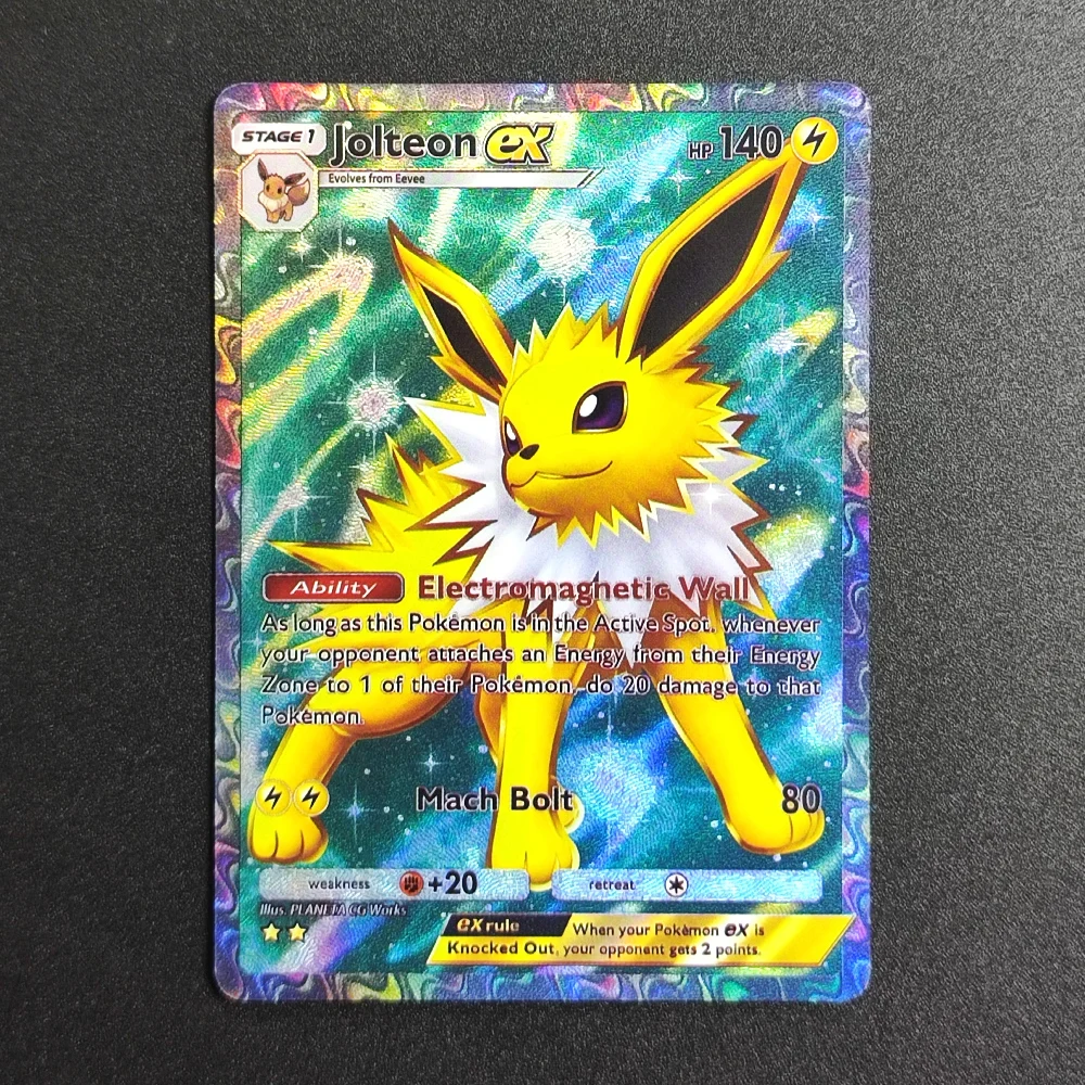 

DIY Pokemon TCG Pocket Card B1 Mega Rising STAGE1 Jolteon EX Super Rare Collectibles Card Single Classic Game Anime Cards Toys