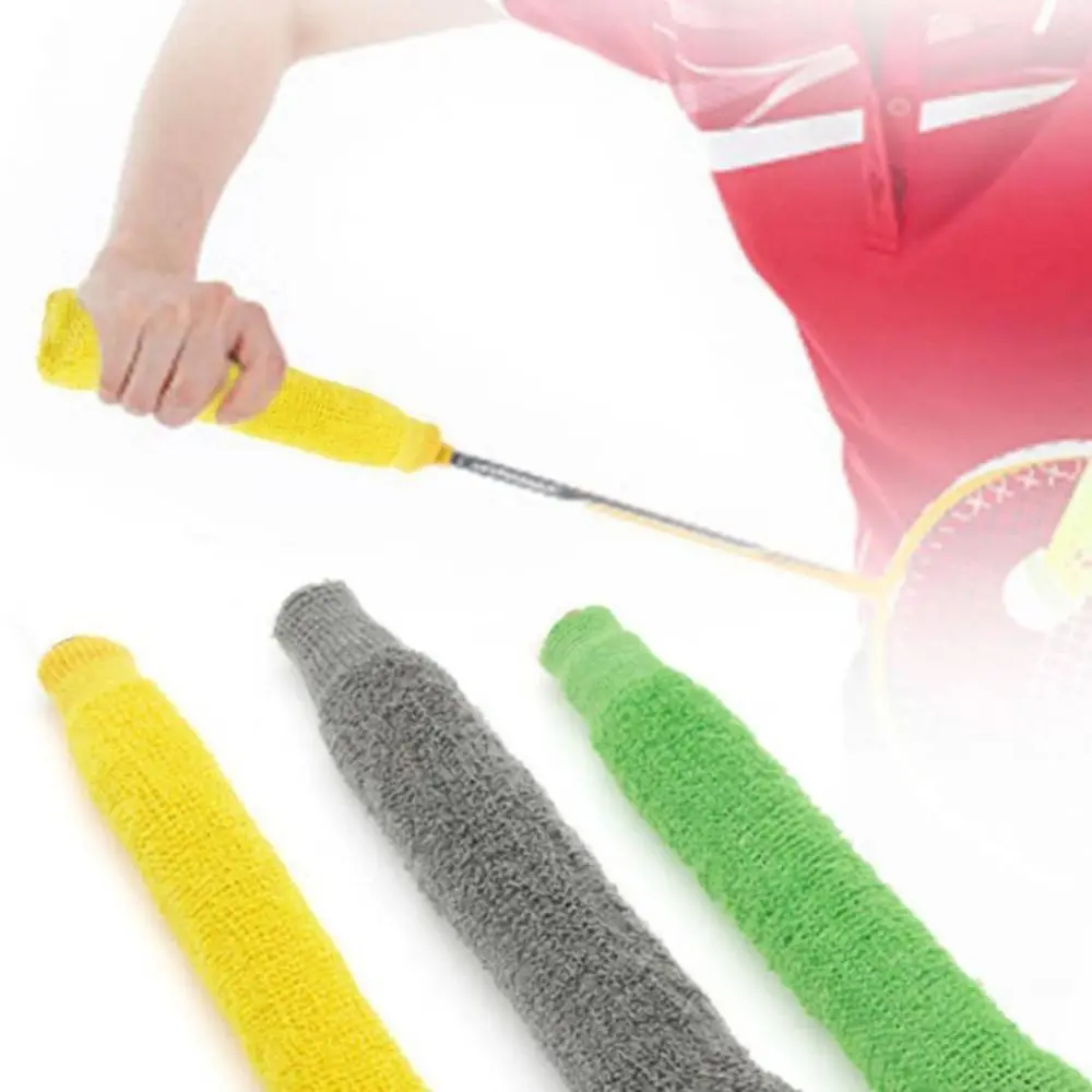 Tennis Badminton Racket Overgrips Cotton Towel Grips Tape Sweat Absorbent Grip Wrap Sweatband