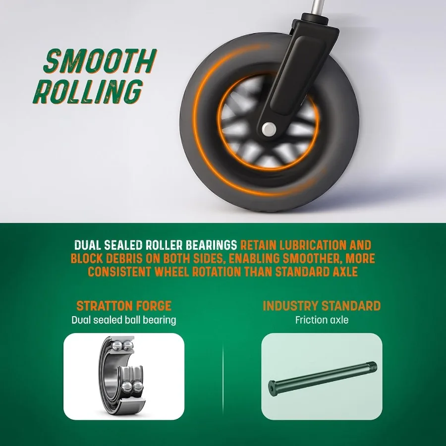 عربة شاطئ قابلة للطي مع عجلات كبيرة لجميع التضاريس للاستخدام على الطرق الوعرة، مسارات تخييم الحصى الرملي، عربة أدوات كبيرة جدًا مع 9 ثقيلة