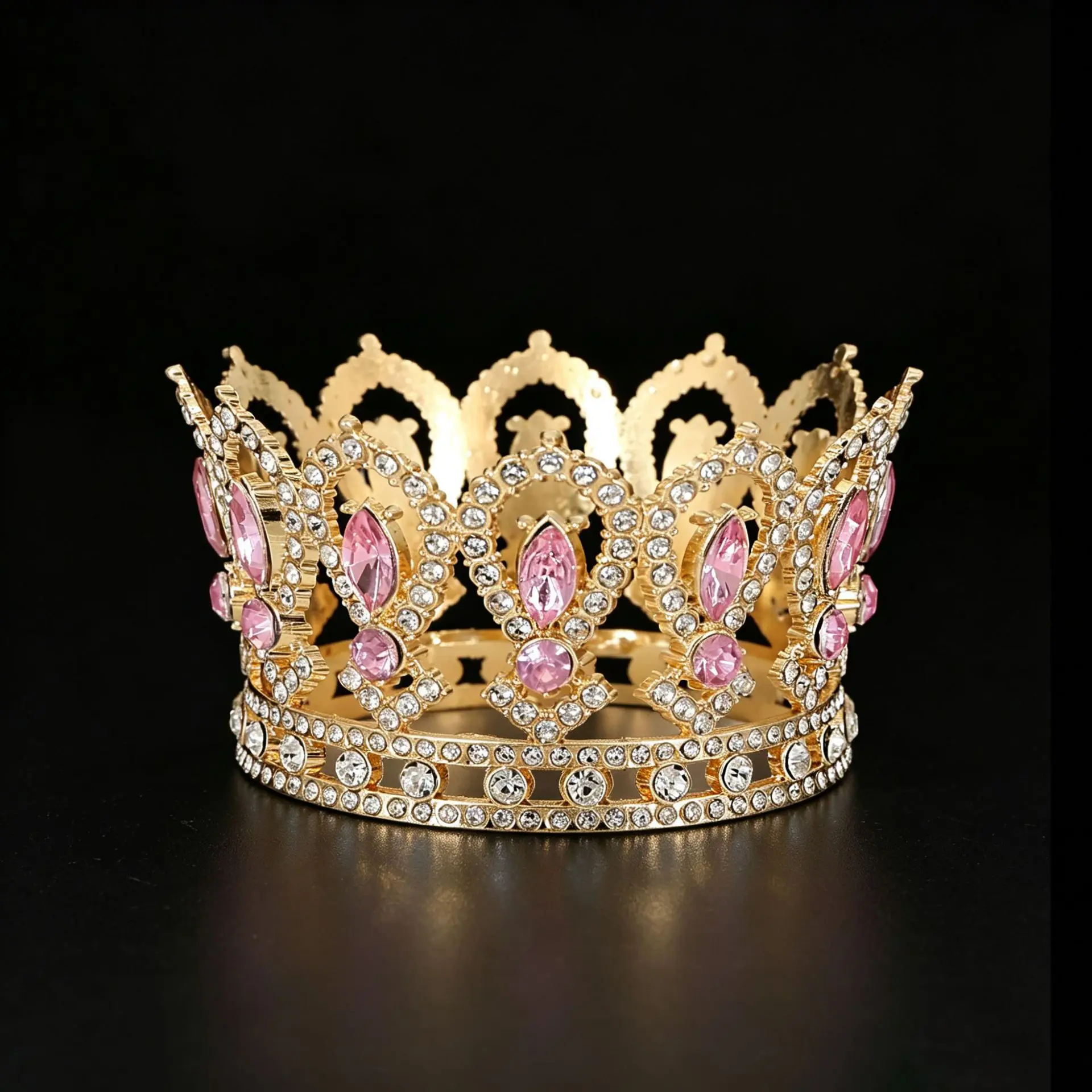 7cm Tiaras for Bridal Wedding Flower Decoration Cake Crown Topper Women Birthday Gift Diadem Jewelry Accessories