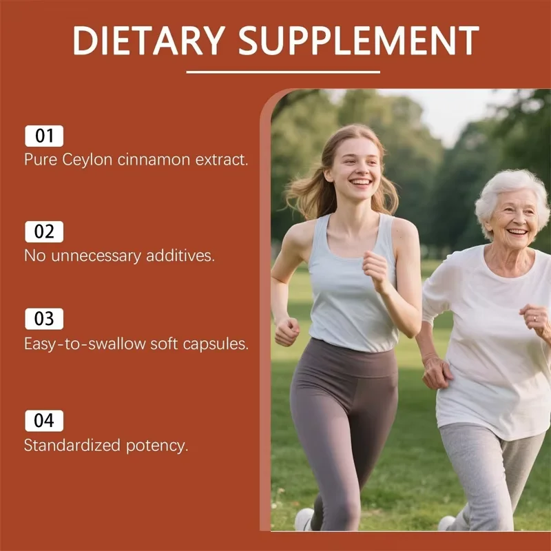 300 Softgels Ceylon Cinnamon Capsules with MCT Oil, Highly Bioavailable Herbal Extract Antioxidant & Sugar Monitor Support