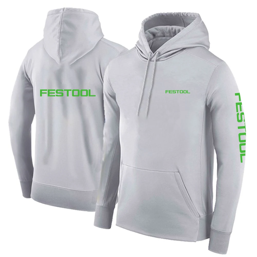 Festool narzędzia wiosenne jesienne bluzy z kapturem solidne wygodne, dopasowane, bawełniane bluzy z kapturem, casualowe, modne płaszcze z kapturem w stylu Harajuku