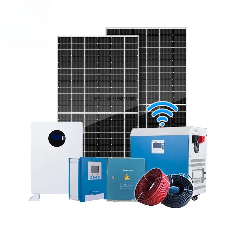 Hybrid-Off-Grid 500 kW Solarenergiesystem 6 kW Solarenergie 1 kW Wechselrichter Lithium-Ionen-Speicherbatterie MPPT-Controller für den Heimgebrauch