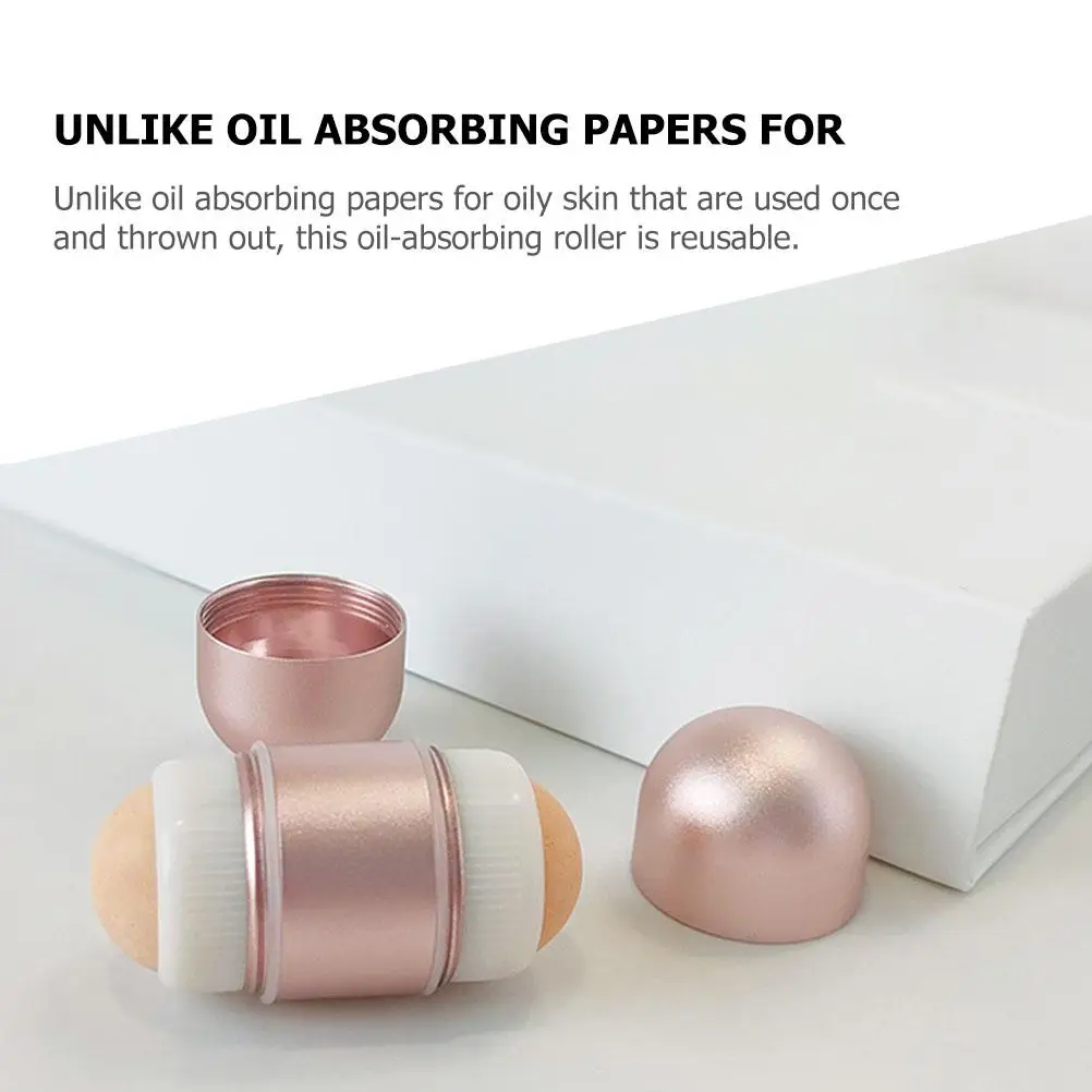 

Dual Head Volcanic Stone Oil Absorbing Stick Mini Roller Reusable Oil Control Facial Massager Rolling Volcanic Stone Skin