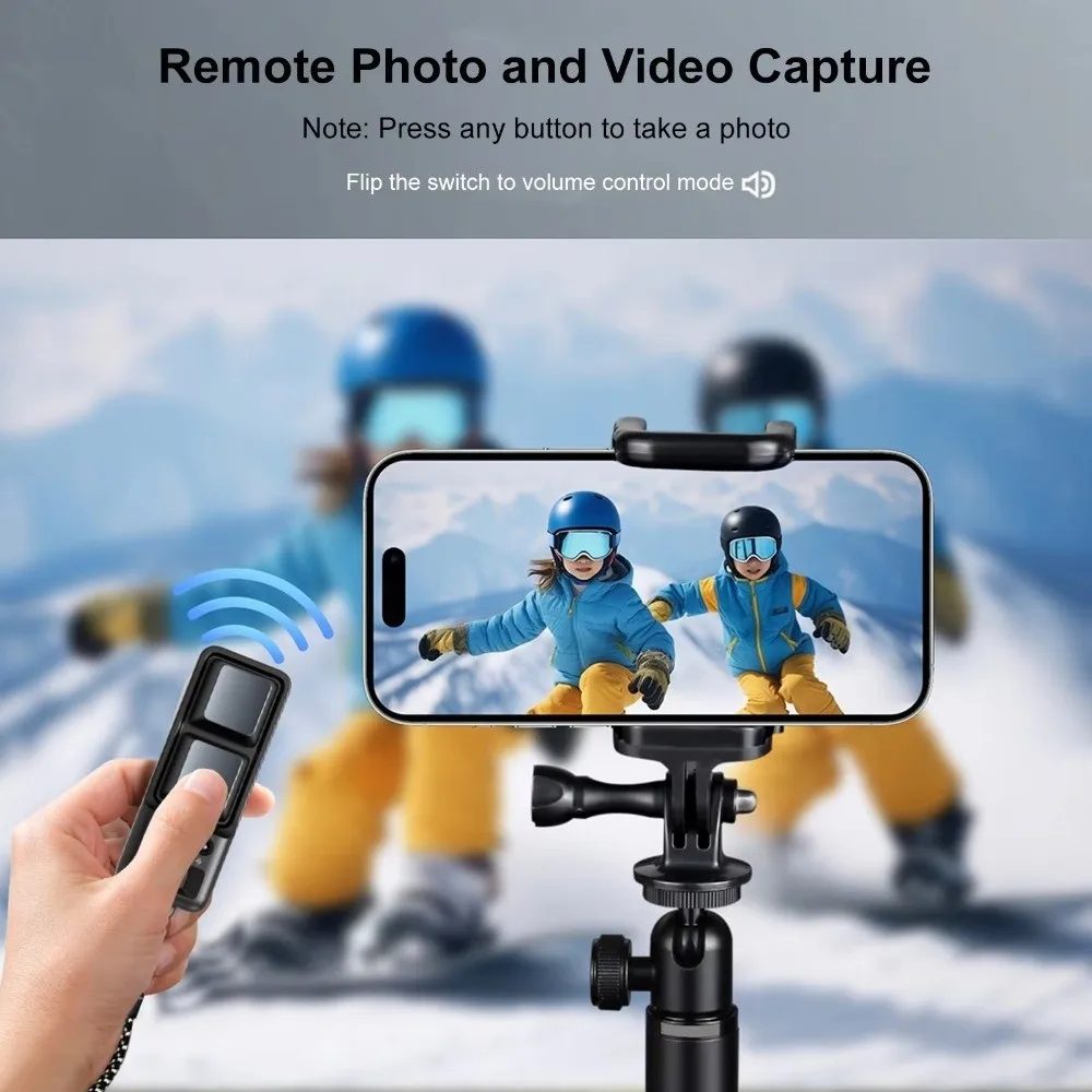 Remote Scrolling Phone E-Book Page Turner Bluetooth Rechargeable Fingertip Remote Control Lightweight Dual Button