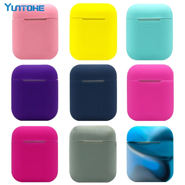 500pcs Wholesale Soft Silicone Case For Apple Air pods Shockproof Cover Earphone Cases Ultra Thin Air Pods Protector Case