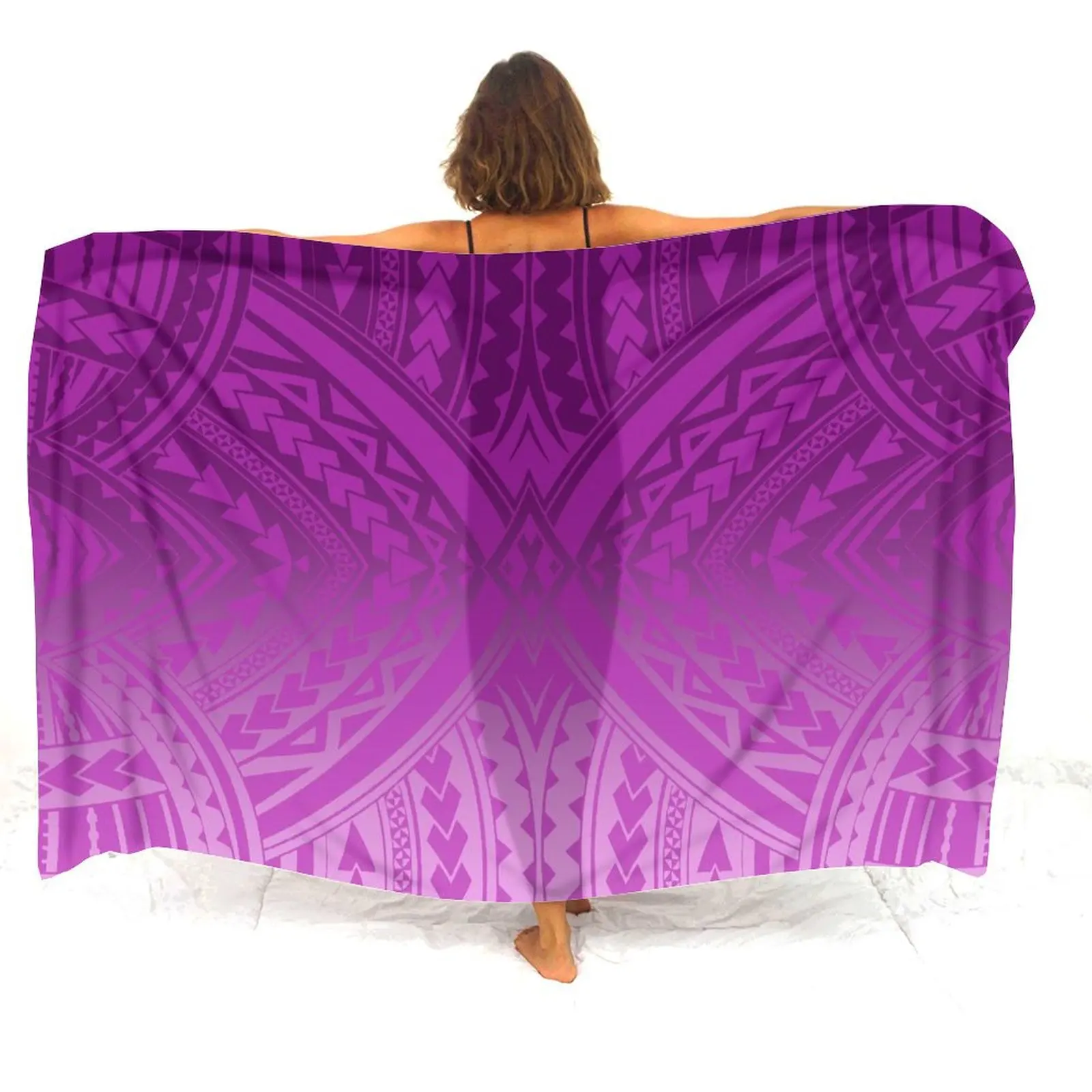 Samoa Fiji Women'S Summer Sarong Custom Polynesian Traditional Print One-Piece Drape For Windproof Sun Protection Sarong