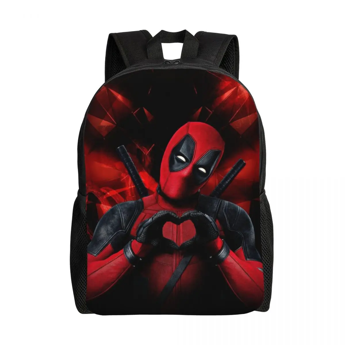 Custom Funny Superhero Comics Deadpools Love Backpack for Men Women College School Student Bookbag Fits 15 Inch Laptop Bags