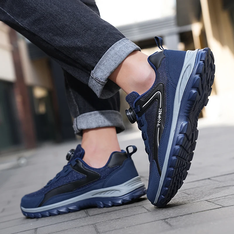 2026 Spring Men Outdoor Large Name Shoes Lightweight Breathable Rotating Buckle Design Anti Slip And Wear Resistant Hiking Shoes