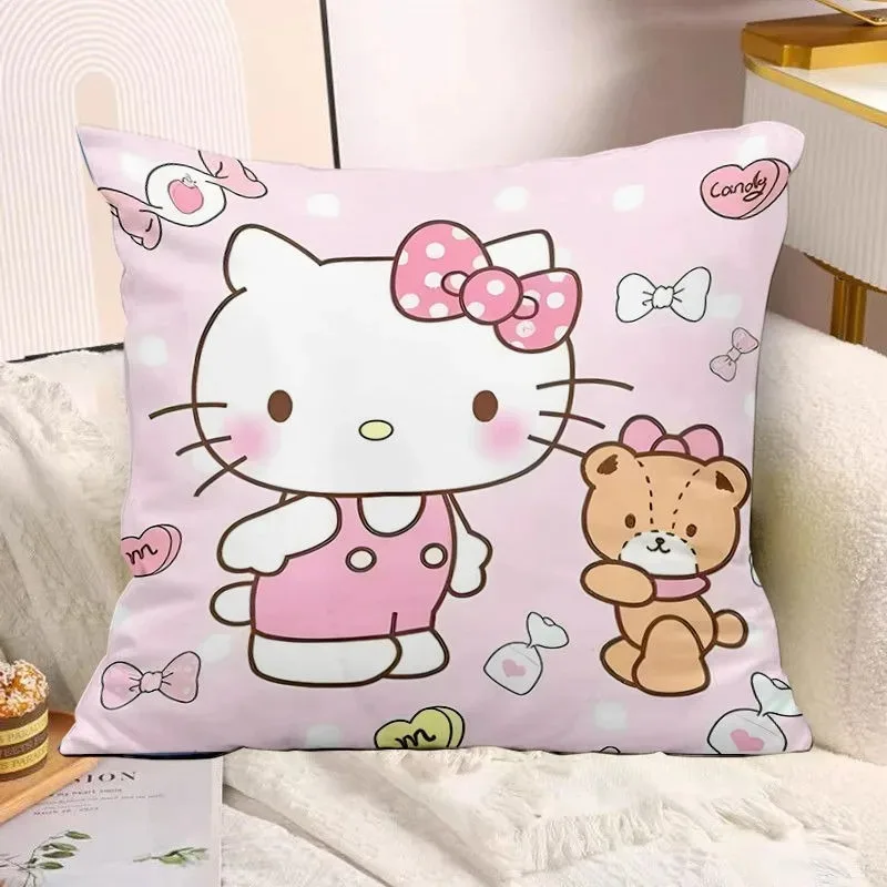 Sanrio Kuromi Cinnamon Dog Pillowcase Home Living Room Sofa Cushion Cover Cute Girly Heart Room Decoration Gift