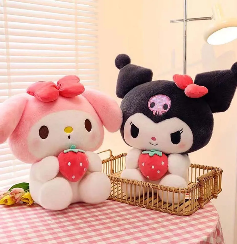 25cm Anime Sanrio peluche bambola giocattoli Kawaii Kuromi Mymelody bella morbida peluche bambola Plushie decorazione della casa giocattolo per bambini