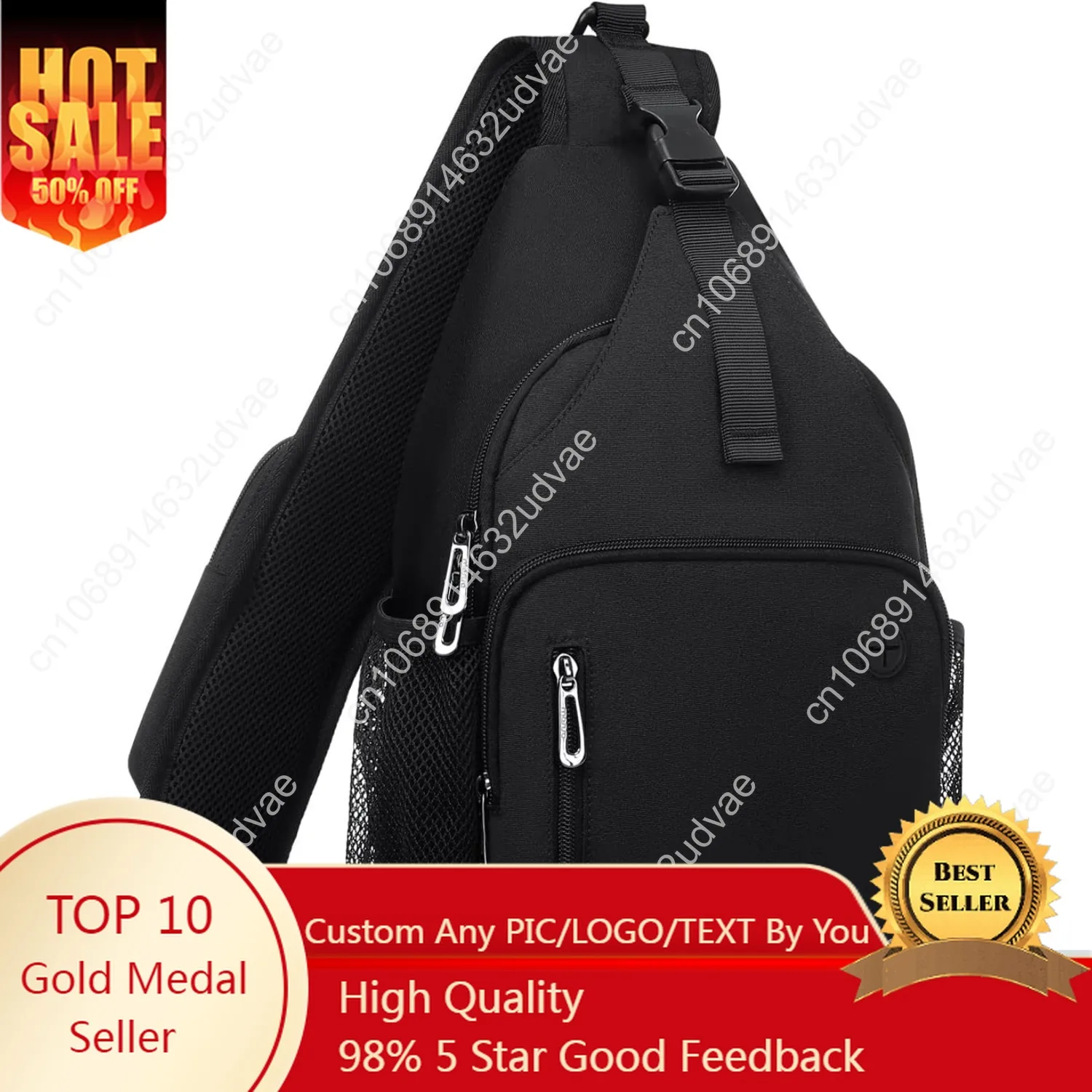 

MOSISO Sling Backpack Bag, Crossbody Shoulder Bag Travel Hiking Daypack Chest Bag with Front Square Pocket&USB Charging Port