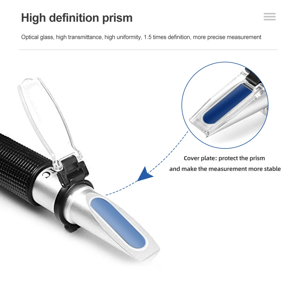 Car Antifreeze Refractometer Ethylene Propylene Glycol 1-1.4 Antifreeze Battery Fluid Hydrometer Glass Freezing Point Tester