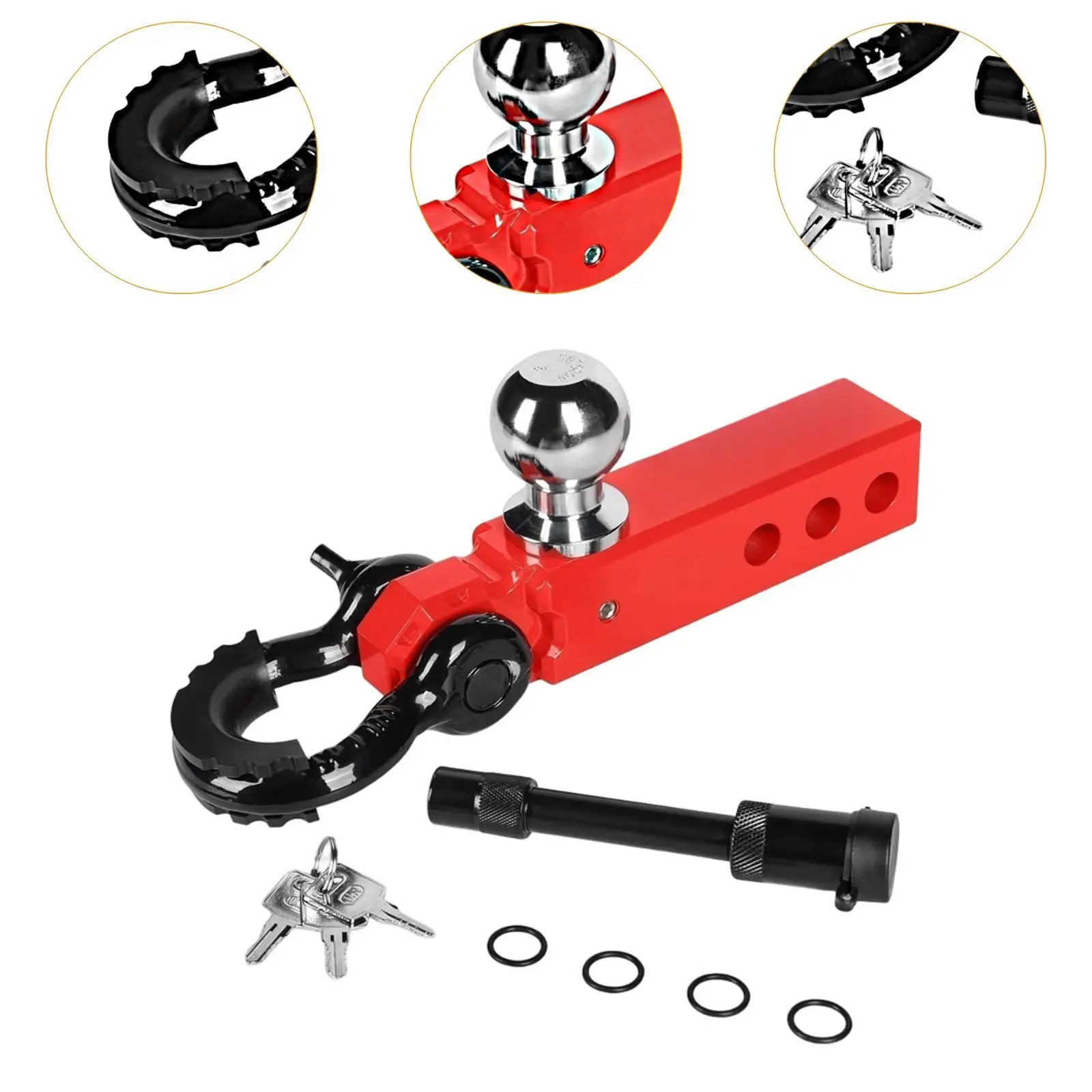 خطاف سحب تكبل U عام لملحقات سحب قوية للمركبات على الطرق الوعرة #5