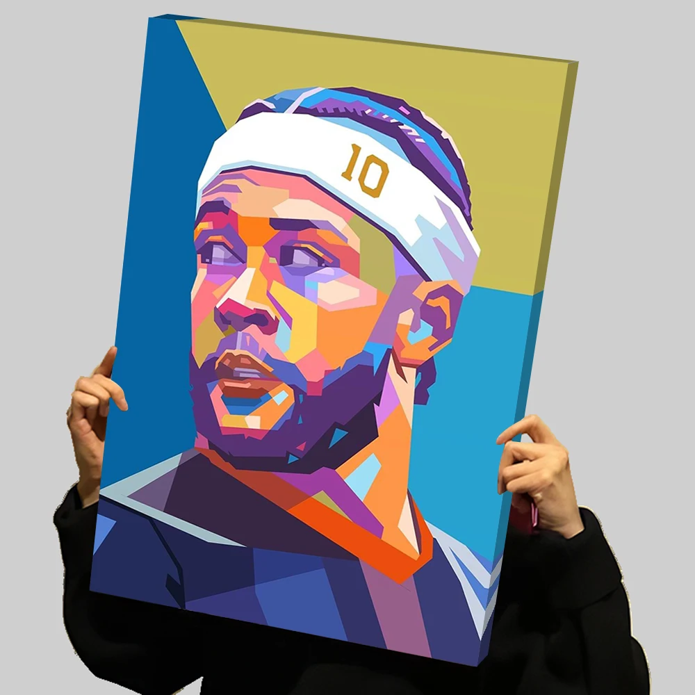 ممفيس ديباي البوب الفن صورة كرة القدم يطبع المشارك مخصص حائط لوح رسم الفن ديكور المنزل الحديث الجمالية عصا ديكو #1