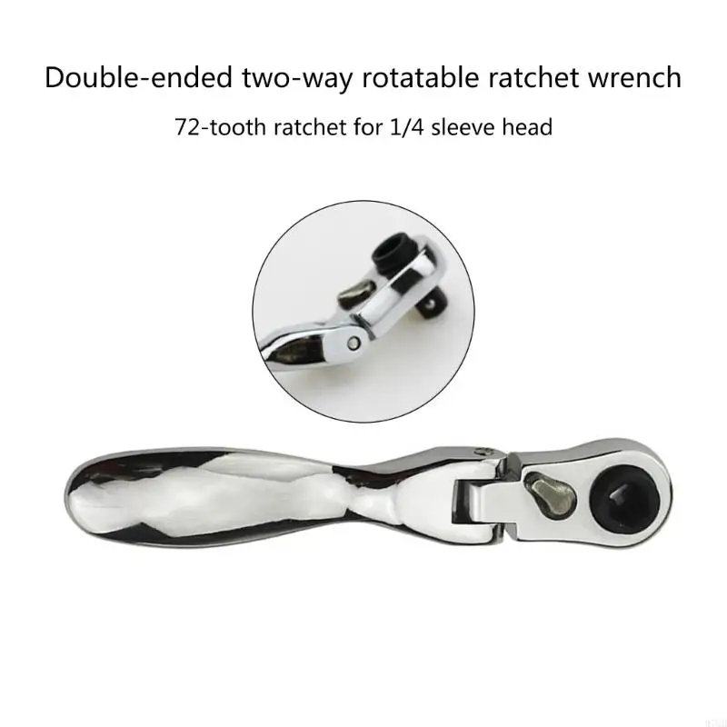 97QD Portable Micro Ratchet Cờ lê để đạp xe DIY dự án Ratchet Ratchet