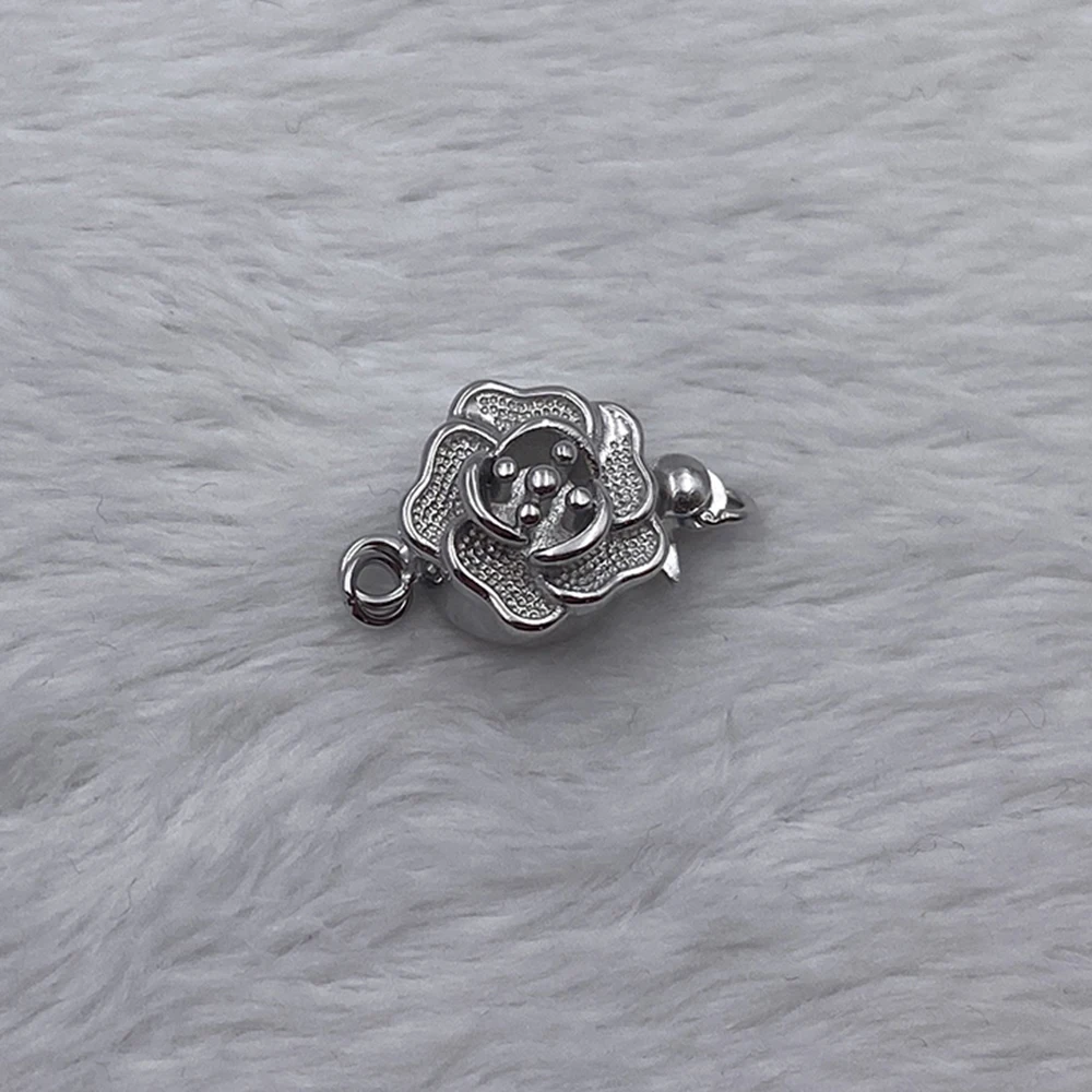 Pure Real 925 Sterling Silver Fine Jewelry DIY Accessories Lock Clasp Connector for Pearl Necklace Bracelet High Quality On Sale