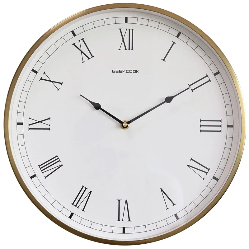 The hour wall  Home modern simple living room clock Creative silent quartz clock Westminster  wall watch