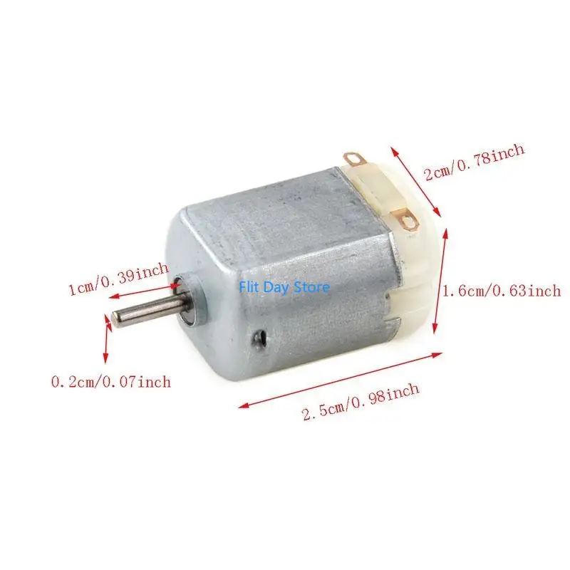 F92C 3PCS 130 타입 모터 미니 장난감 전기 모터 플라스틱 및 DIY 프로젝트를위한 금속 모터