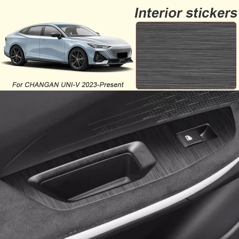 Car Carbon Interior Sticker Auto Lifting Window Panel Decal Gear Inner Door Protective Film For CHANGAN UNI-V 2023-Present LHD