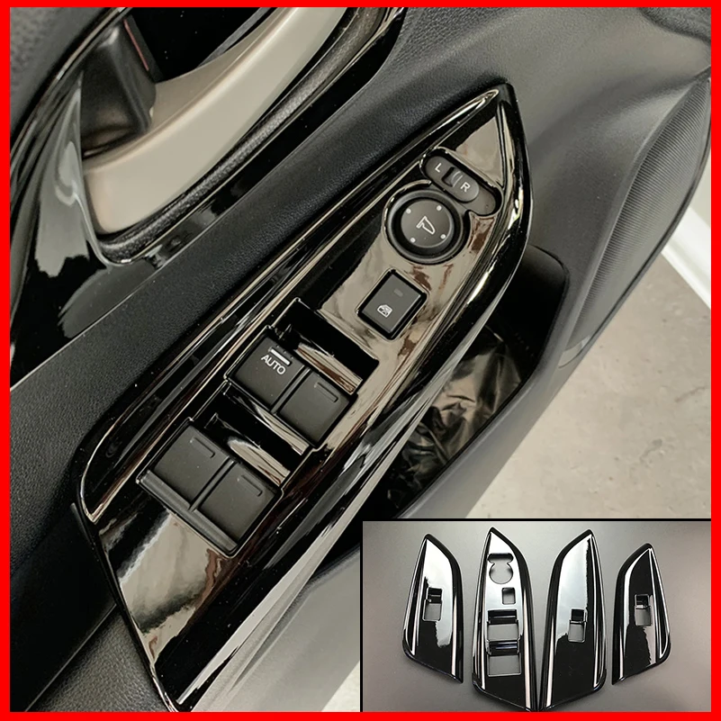 

For Honda Fit Jazz 2014-2017 Left Hand Drive Window Lift Switch Button Control Panel Cover Trim Car Styling Accessories