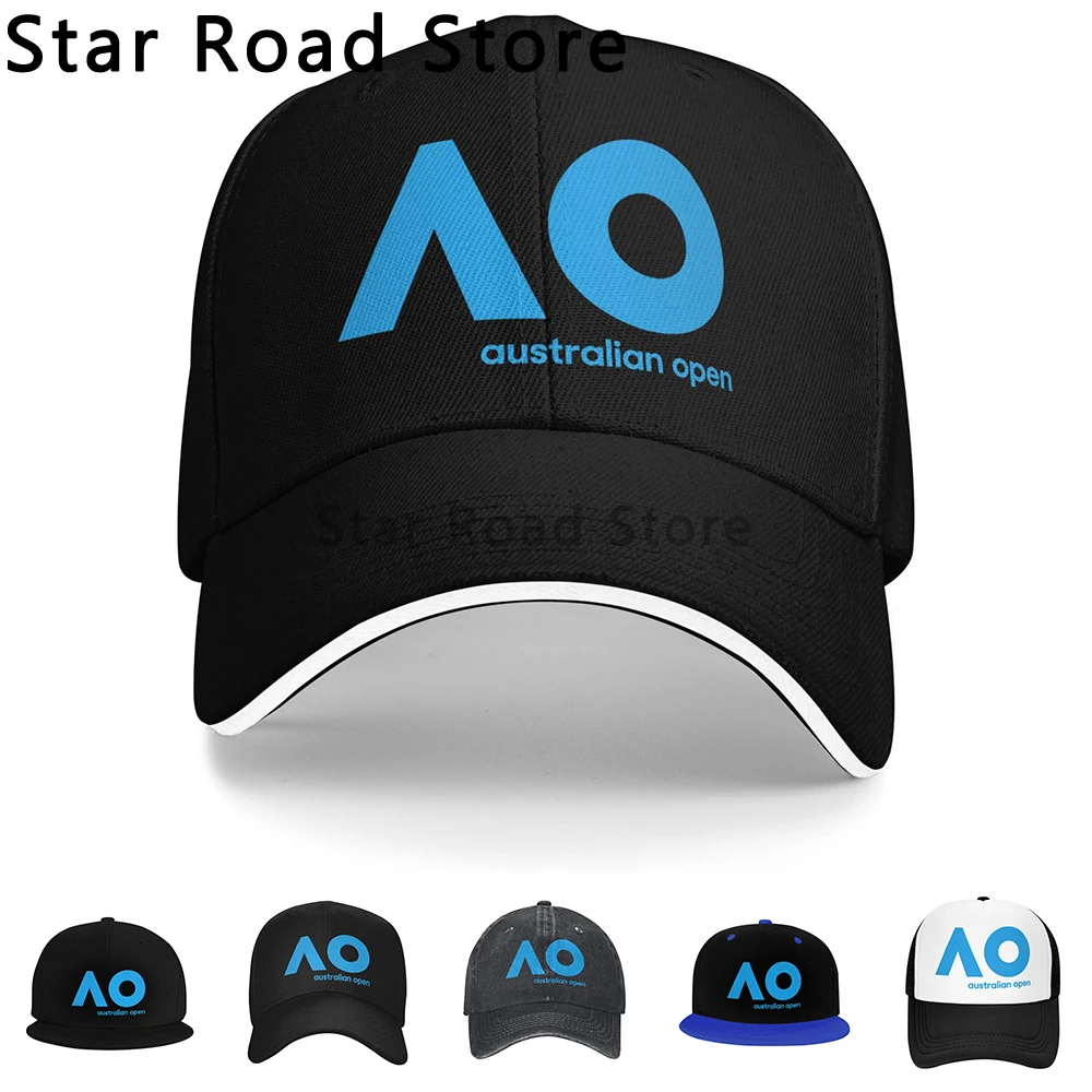 

Australian Open AO Baseball Cap Men Women Outdoor Travel Sun Visor Cap Breathable Sandwich Hats Dad Hat Golf Hat for unisex