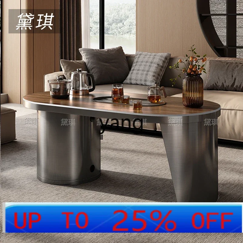 

Lhh из нержавеющей стали, легкая роскошная каменная плита под дерево, многофункциональный чайный столик, комбинация дивана