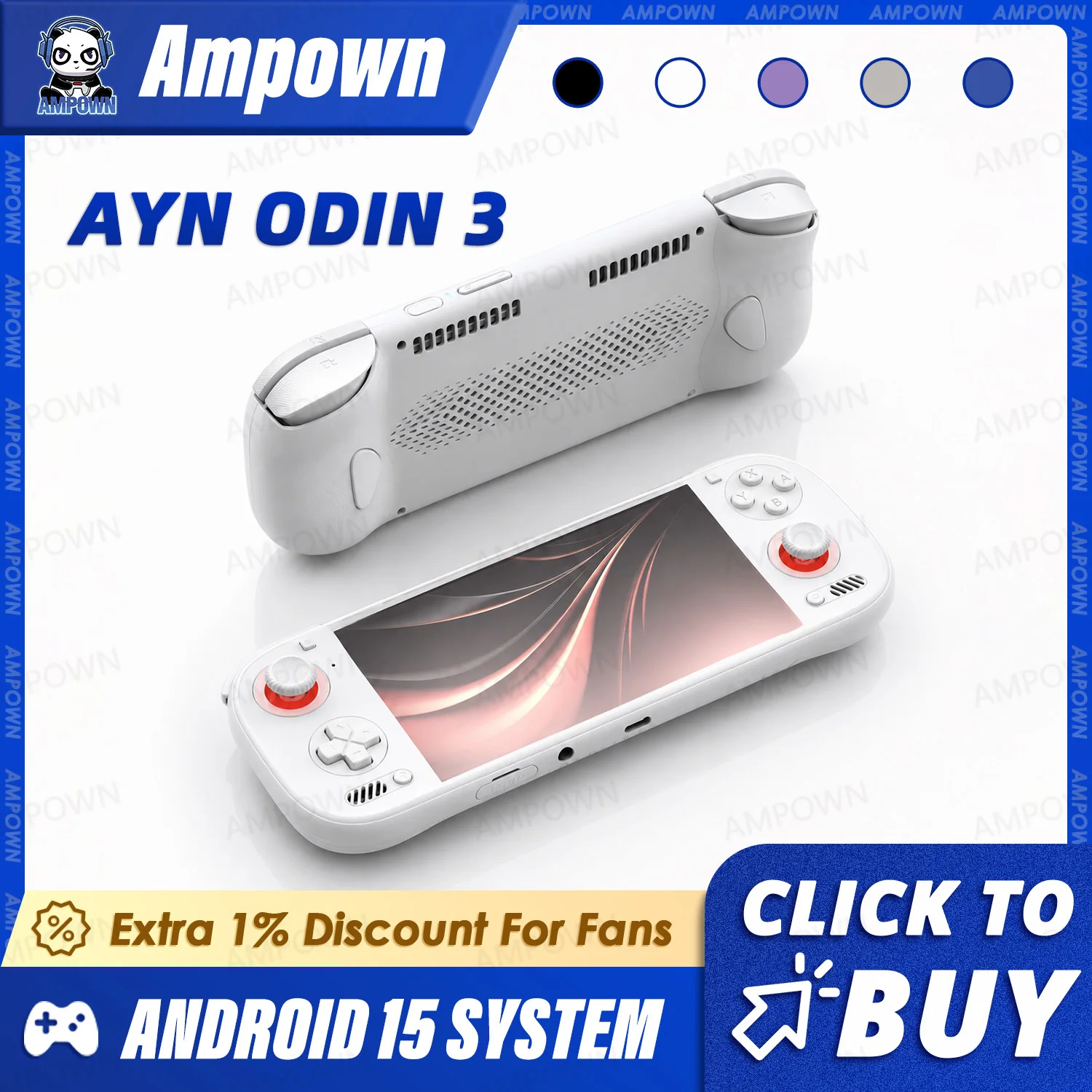 AYN ODIN 3 휴대용 게임 콘솔 퀄컴 Q8 6인치 AMOLED 120Hz 화면 4K DP 출력 안드로이드 8000mAh 배터리 60W 충전 신형 ODIN3